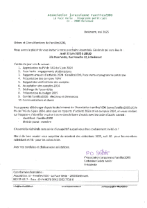 Invitation AG 25 membre